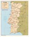 Portugal Political Map 1982 - Mapsof.Net Map