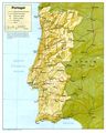 Portugal Shading Relief Map 1982 - Mapsof.Net Map