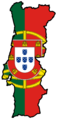 Portugal Flag Map - Mapsof.Net Map