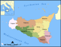 Provinces of Sicily Map - Mapsof.Net Map