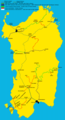 Railways Map of Sardinia - Mapsof.Net Map