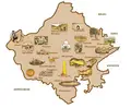 Rajasthan Tourism Map - Mapsof.Net Map