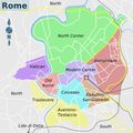Rome City And Districts Map - Mapsof.Net Map