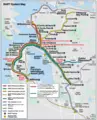 San Francisco Bart System Map (railway) - Mapsof.Net Map