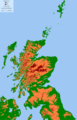 Scotland Land Use By Height - Mapsof.net