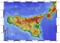 Sicily Topography - Mapsof.Net Map