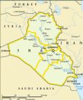 Simple Map Of Iraq And Its Neighbors - Mapsof.Net Map