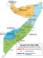 Somalia Civil War 2006 - Mapsof.Net Map