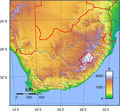 South Africa Topography - Mapsof.Net Map