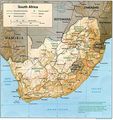 South Africa Relief Map - Mapsof.Net Map