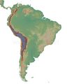 South America Blank Physical Map - Mapsof.Net Map