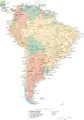 South America Political Map 1 - Mapsof.Net Map