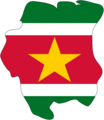 Suriname Flag Map - Mapsof.Net Map