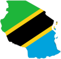 Tanzania Flag Map - Mapsof.Net Map