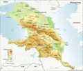 The Caucasus Physical - Mapsof.Net Map