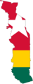 Togo Flag Map - Mapsof.Net Map