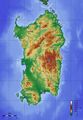 Topographic Map of Sardinia - Mapsof.Net Map