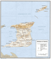 Trinidad Tobago Physical Map - Mapsof.Net Map
