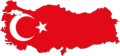 Turkey Flag Map - Mapsof.Net Map