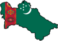 Turkmenistan Flag Map - Mapsof.Net Map