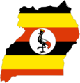 Uganda Flag Map - Mapsof.Net Map