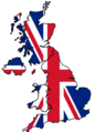 United Kingdom Flag Map - Mapsof.Net Map