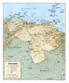 Venezuela Shaded Relief Map - Mapsof.Net Map