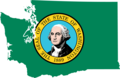 Washington Flag Map - Mapsof.Net Map