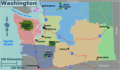 Washington Regions Map - Mapsof.Net Map