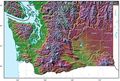 Washington Relief Map - Mapsof.Net Map