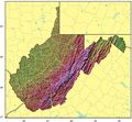 West Virginia Relief Map - Mapsof.Net Map