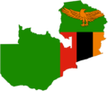 Zambia Flag Map - Mapsof.Net Map