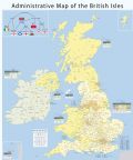 Administrative Geography Of The British Isles With Postcode Areas - Mapsof.Net Map