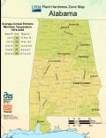 Alabama Plant Hardiness Zone Map - Mapsof.Net Map