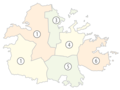 Antigua Parishes Numbered (color) - Mapsof.Net Map