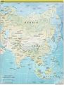 Asia Continent Physical Map - Mapsof.Net Map