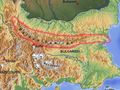 Balkangebirge Balkan Topo De - Mapsof.net