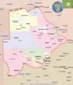 Botswana Political Map - Mapsof.Net Map