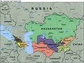 Caucasus Central Asia Political - Mapsof.Net Map