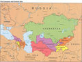 Caucasus Central Asia Political 1995 - Mapsof.Net Map