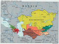 Caucasus Central Asia Political Map 2003 - Mapsof.Net Map
