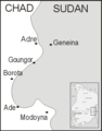 Chad Sudan Border - Mapsof.Net Map