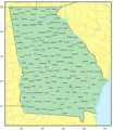 Counties Map of Georgia - Mapsof.Net Map