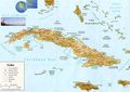 Cuba Physical Map - Mapsof.Net Map