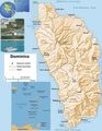 Dominica Physical Map - Mapsof.net