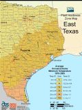 East Texas Plant Hardiness Zone Map - Mapsof.Net Map