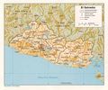 Elsalvador Relief Map 1980 - Mapsof.Net Map