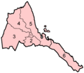 Eritrea Regions Numbered - Mapsof.Net Map
