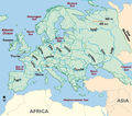 Europe Major Rivers Map - Mapsof.Net Map