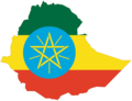 Flag Map of Ethiopia - Mapsof.Net Map